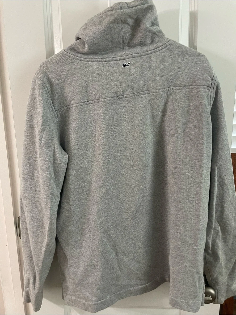 Vineyard Vines Light Gray Funnel-Neck Pullover Hoodie